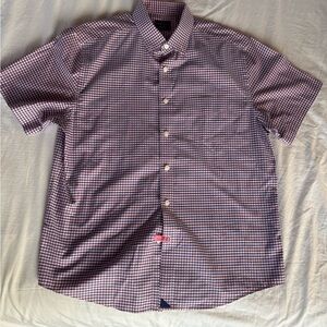 UNTUCKit. Men's Purple Checkered Shirt. Size: Medium